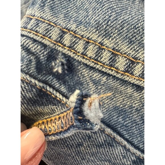 Topshop DAD Jeans Size 10 W32 L30 Button Fly Straight Leg NWT - Picture 10 of 13